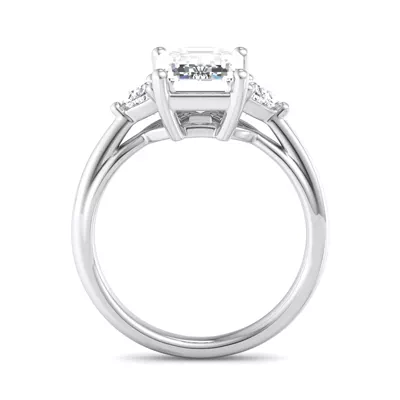 Vanessa Three-Stone Trillion Engagement Ring