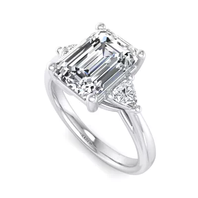 Vanessa Three-Stone Trillion Engagement Ring