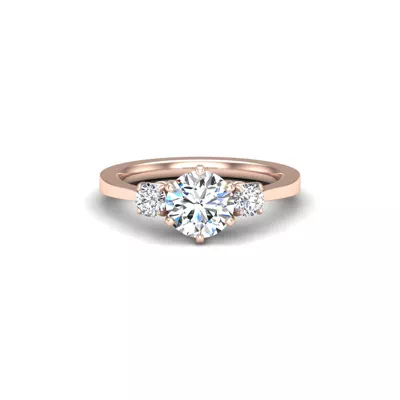 Kamryn Three Stone Ring Engagement Ring