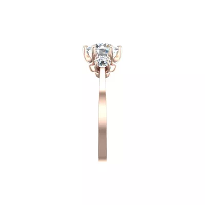 Kamryn Three Stone Ring Engagement Ring