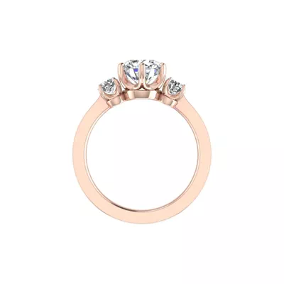 Kamryn Three Stone Ring Engagement Ring