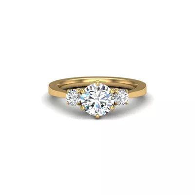 Kamryn Three Stone Ring Engagement Ring