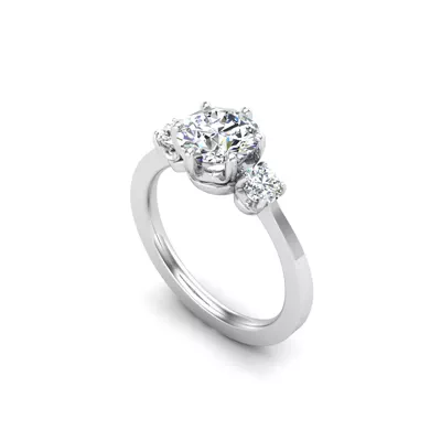 Kamryn Three Stone Ring Engagement Ring