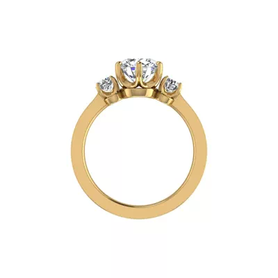 Kamryn Three Stone Ring Engagement Ring