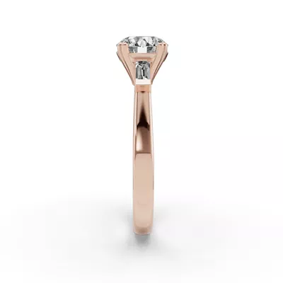 Jaliyah Three-Stone Straight Baguette Engagement Ring