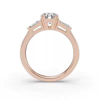 Jaliyah Three-Stone Straight Baguette Engagement Ring
