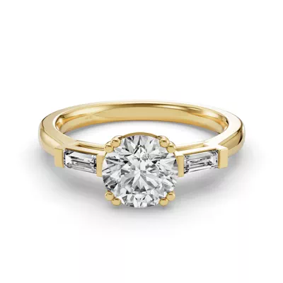 Jaliyah Three-Stone Straight Baguette Engagement Ring