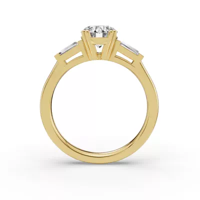 Jaliyah Three-Stone Straight Baguette Engagement Ring