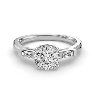Jaliyah Three-Stone Straight Baguette Engagement Ring