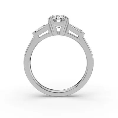 Jaliyah Three-Stone Straight Baguette Engagement Ring