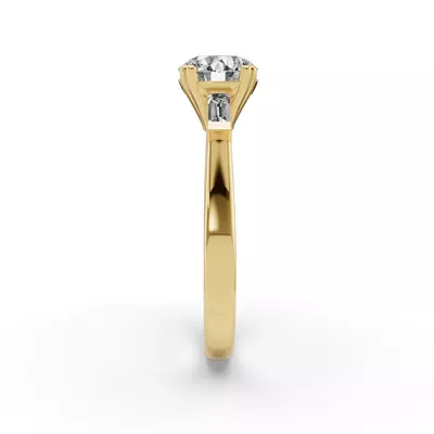 Jaliyah Three-Stone Straight Baguette Engagement Ring