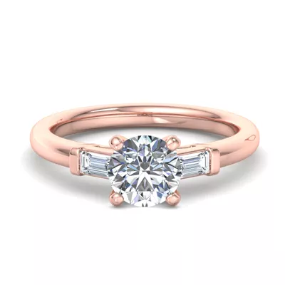 Anne Three-Stone Baguette Engagement Ring
