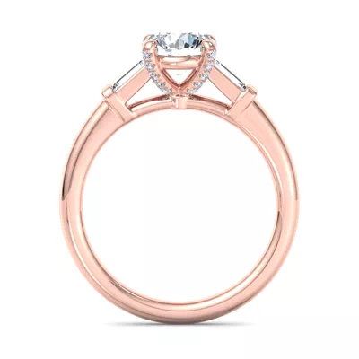 Anne Three-Stone Baguette Engagement Ring