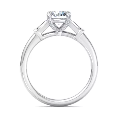 Anne Three-Stone Baguette Engagement Ring