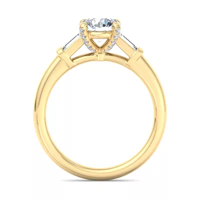 Anne Three-Stone Baguette Engagement Ring