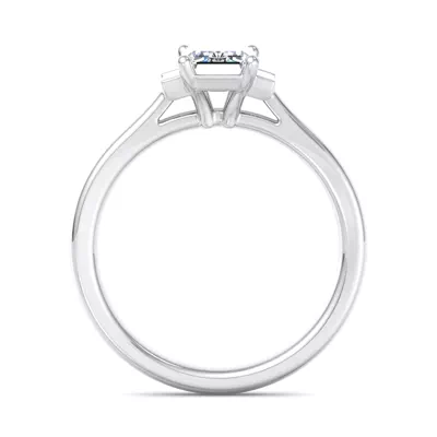 Mina Three-Stone Straight Baguette Engagement Ring