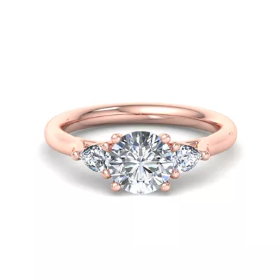 Aleena Classic Pear Three-Stone Engagement Ring