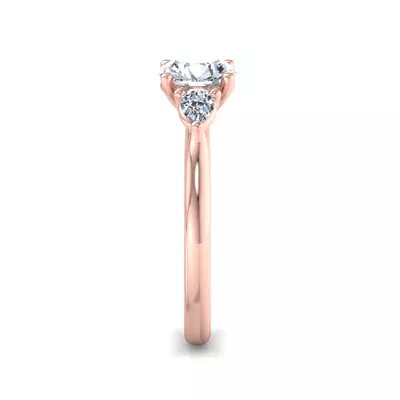 Aleena Classic Pear Three-Stone Engagement Ring
