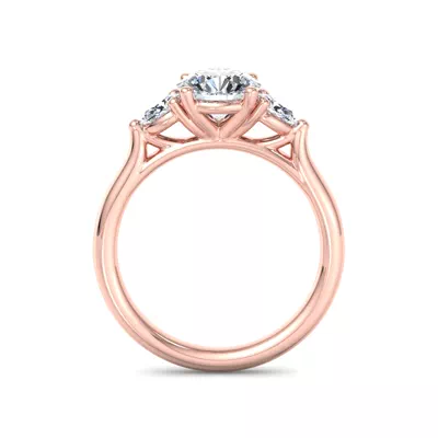 Aleena Classic Pear Three-Stone Engagement Ring