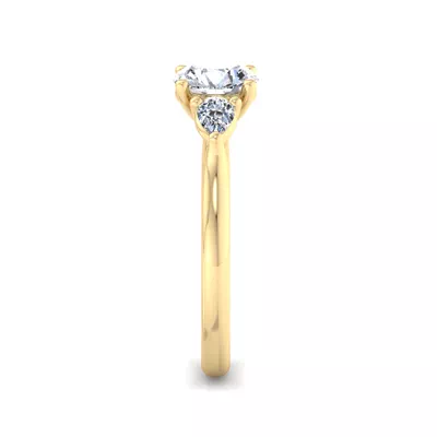 Aleena Classic Pear Three-Stone Engagement Ring