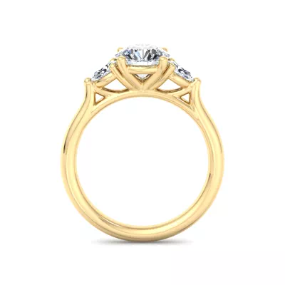 Aleena Classic Pear Three-Stone Engagement Ring
