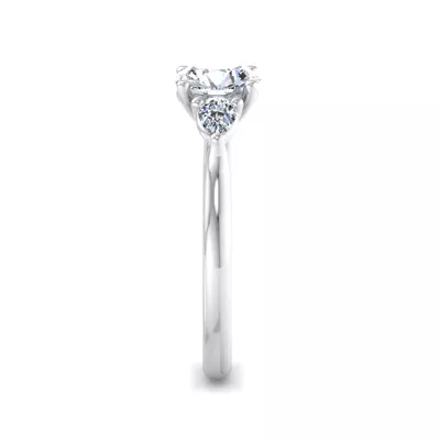 Aleena Classic Pear Three-Stone Engagement Ring