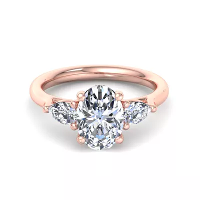 Alia Classic Pear Three-Stone Engagement Ring