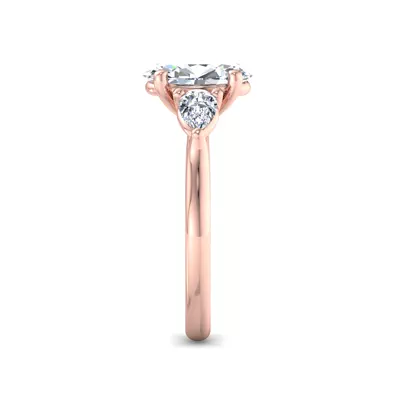 Alia Classic Pear Three-Stone Engagement Ring