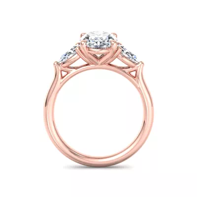 Alia Classic Pear Three-Stone Engagement Ring