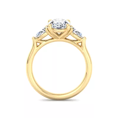 Alia Classic Pear Three-Stone Engagement Ring