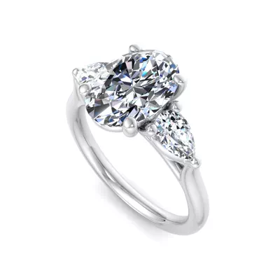 Alia Classic Pear Three-Stone Engagement Ring