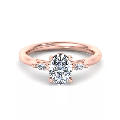 Frankie Three-Stone Marquise Engagement Ring