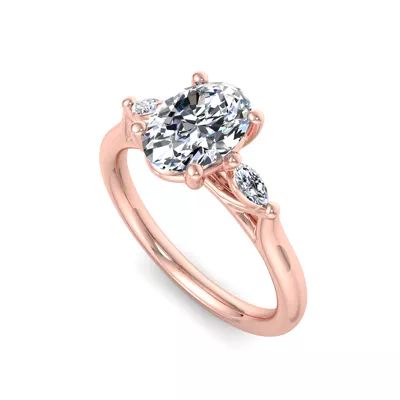 Frankie Three-Stone Marquise Engagement Ring