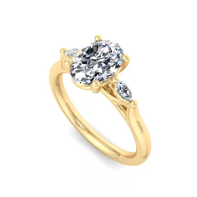 Frankie Three-Stone Marquise Engagement Ring