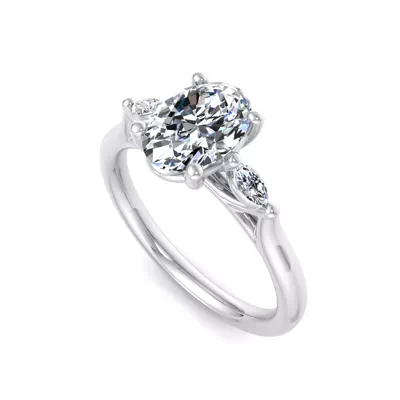 Frankie Three-Stone Marquise Engagement Ring