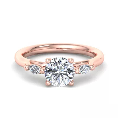 Ellis Three-Stone Marquise Engagement Ring