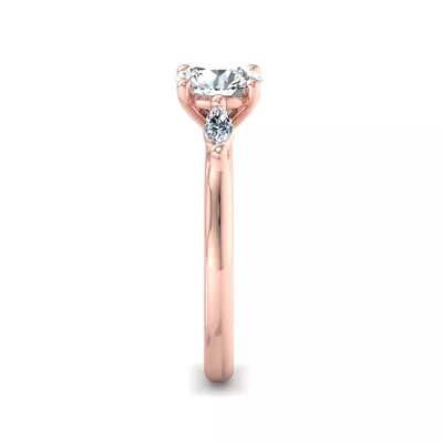 Ellis Three-Stone Marquise Engagement Ring