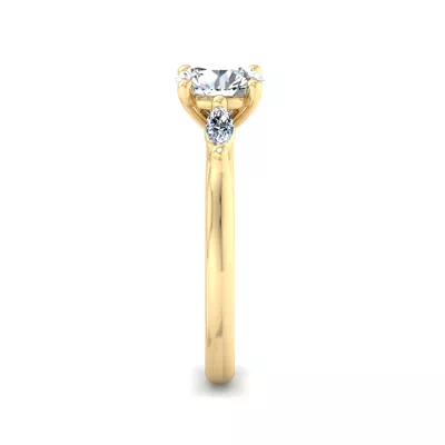 Ellis Three-Stone Marquise Engagement Ring