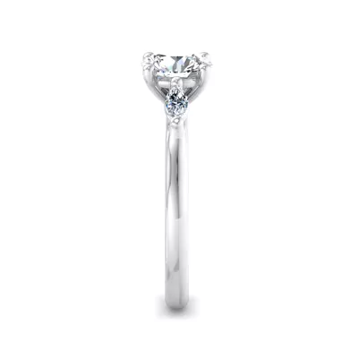 Ellis Three-Stone Marquise Engagement Ring