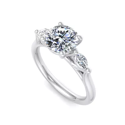 Ellis Three-Stone Marquise Engagement Ring