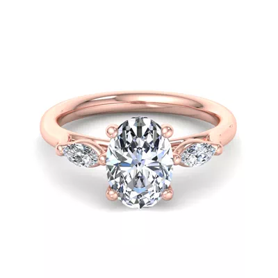 Kathryn Three-Stone Marquise Engagement Ring