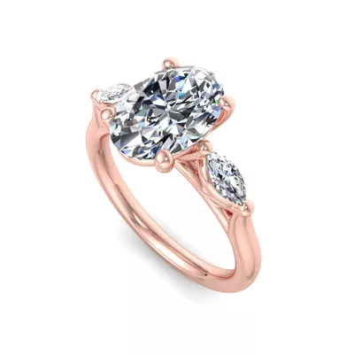 Kathryn Three-Stone Marquise Engagement Ring