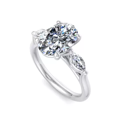 Kathryn Three-Stone Marquise Engagement Ring