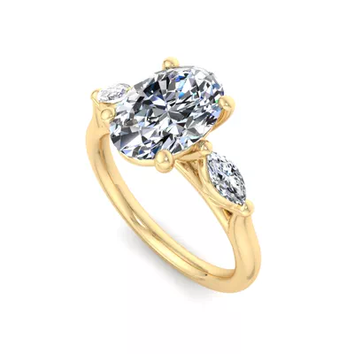 Kathryn Three-Stone Marquise Engagement Ring