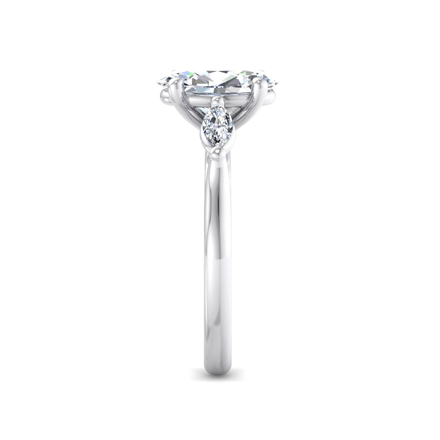 Kathryn Three-Stone Marquise Engagement Ring