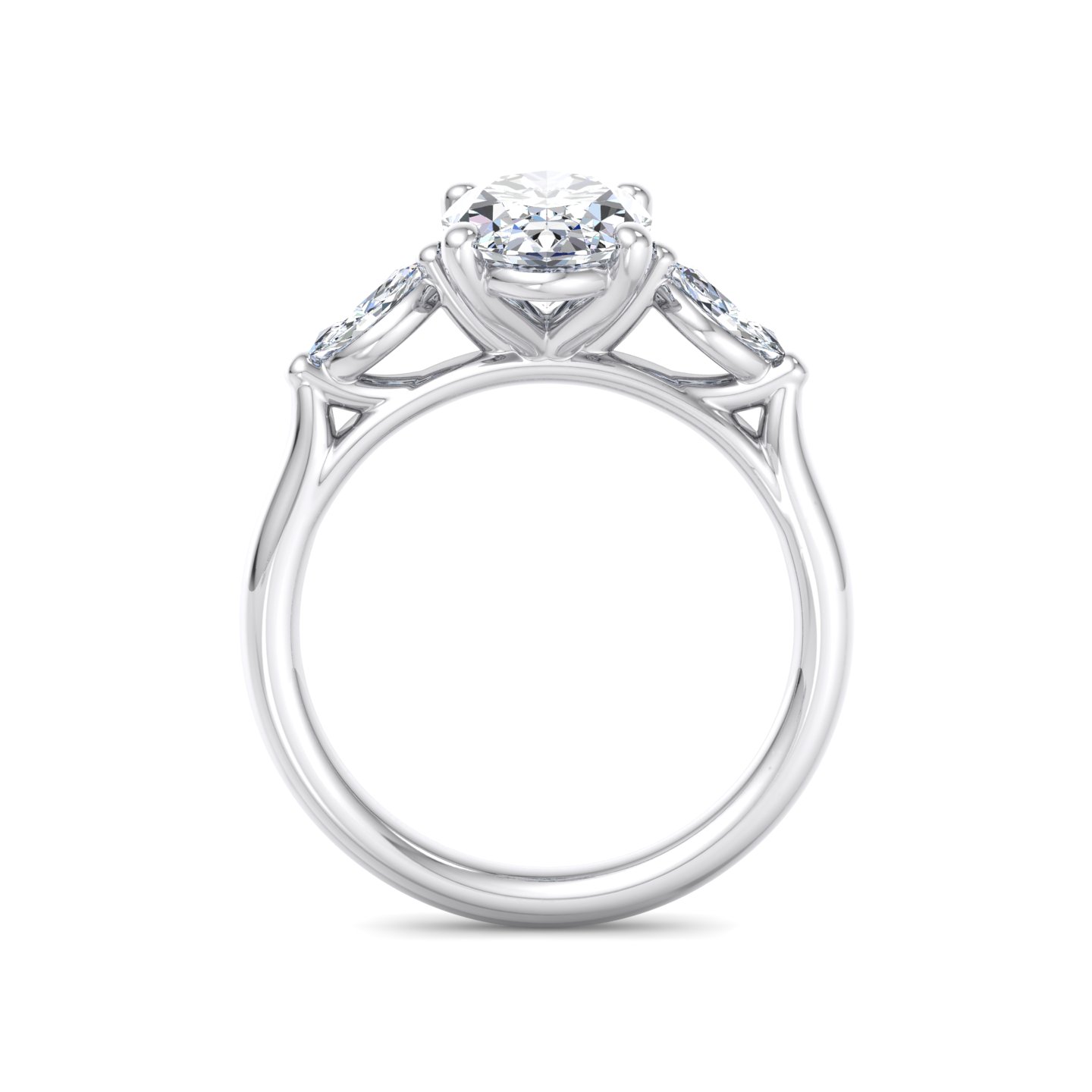 Kathryn Three-Stone Marquise Engagement Ring
