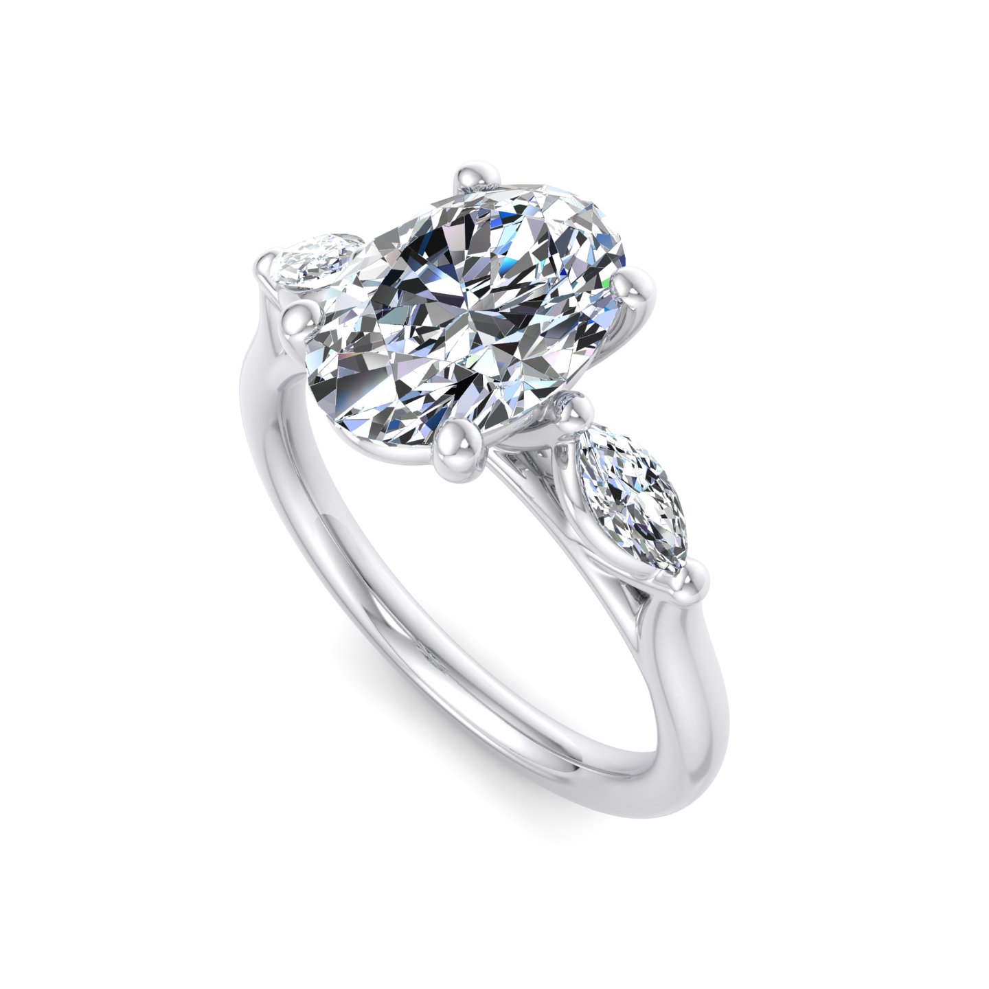 Kathryn Three-Stone Marquise Engagement Ring