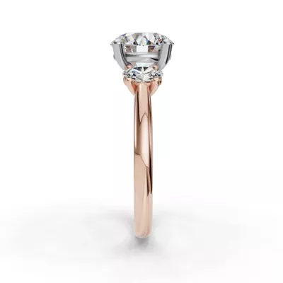 Valette Oval Three-Stone Engagement Ring