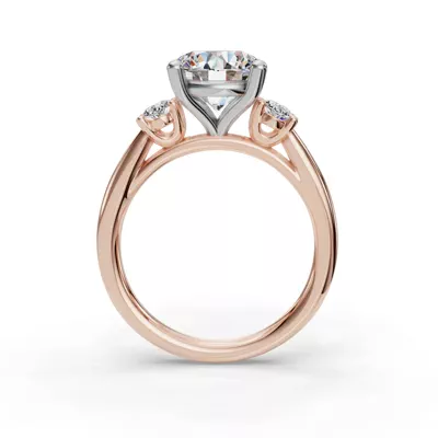 Valette Oval Three-Stone Engagement Ring