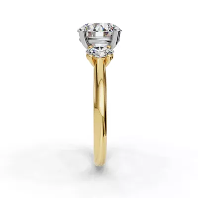 Valette Oval Three-Stone Engagement Ring
